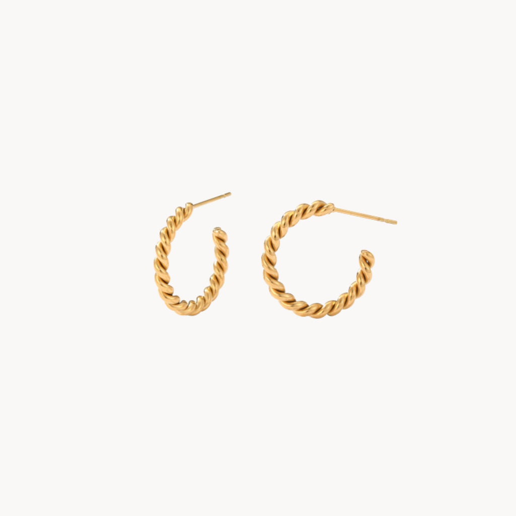 Twisted gold earrings - Misia Mae London