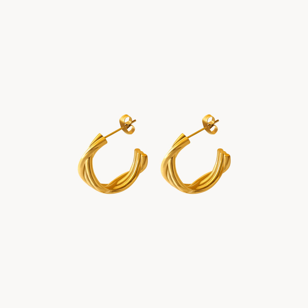 Gold twisted earrings - Misia Mae London