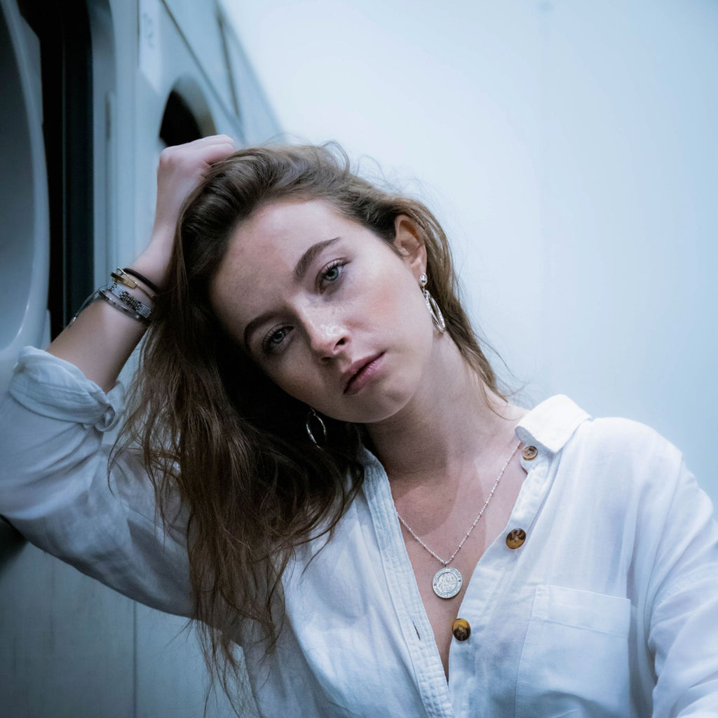 silver satellite necklace from the Courage collection by Misia Mae