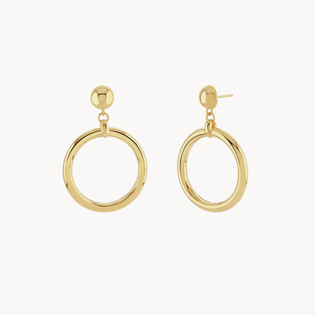 Audrey gold chunky hoop earrings - Misia Mae London