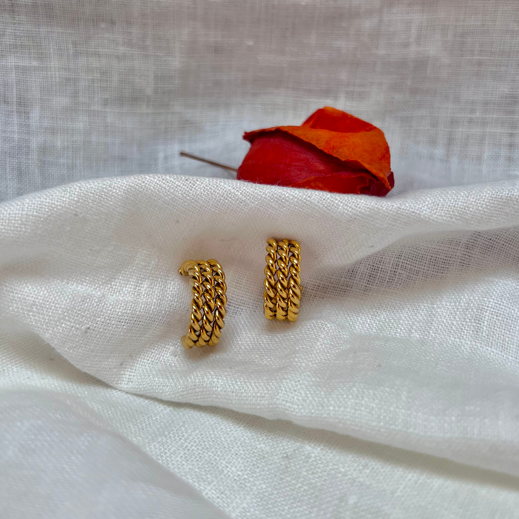 Rope earrings from the Ines collection by Misia Mae