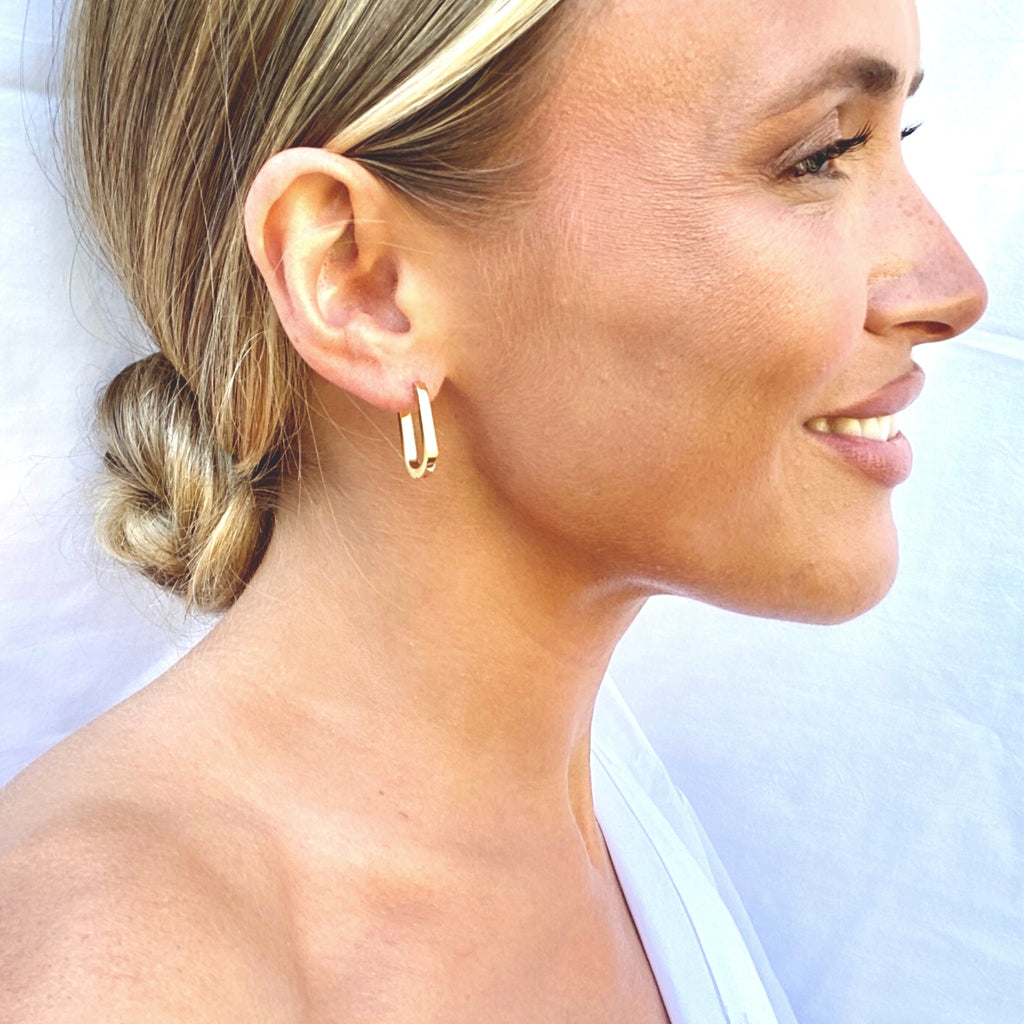 Zoe oval earrings-Misia Mae London
